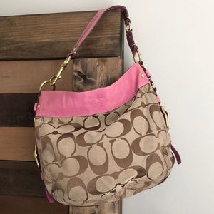 Coach Signature hobo shoulder handbag